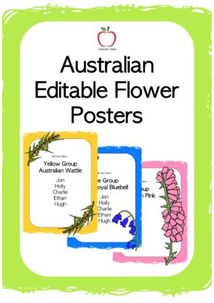 Australian Flowers Editable Posters