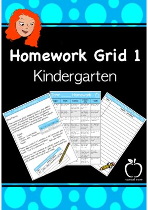 Homework Grid 1 for Kinder
