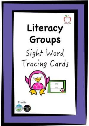 Sight Word Tracing Cards