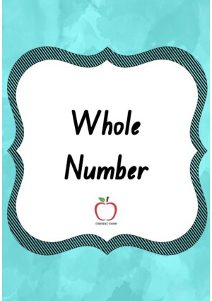 Whole Number Word Wall