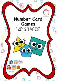 Number Card Game  - 2D Shapes