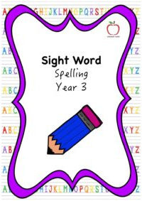 Sight Word Spelling Booklet - Year 3