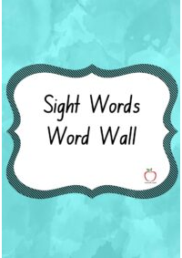 Sight Words Word Wall