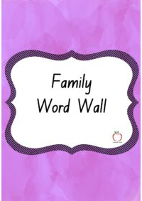 Family Word Wall