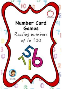 Number Card Game  - Numbers to 100
